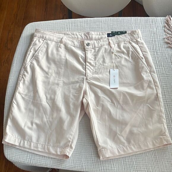 AG Adriano Goldschmied Canyon Shorts Mens Size 40 Pale Pink Chino - Picture 2 of 8